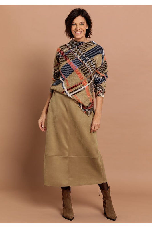 Bianca Toffee Kina Skirt