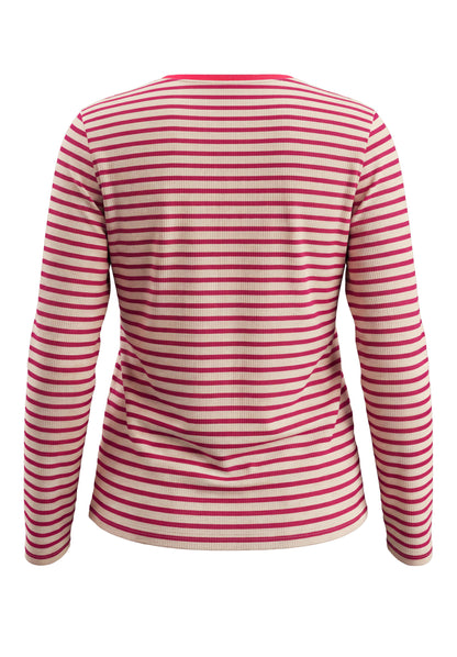 Bianca Dami Round Neck Top Red Mix