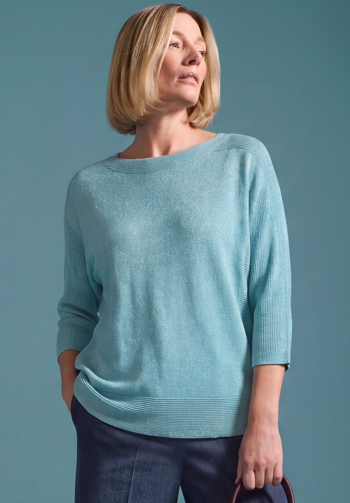 Bianca Olinde Knit Stone Blue