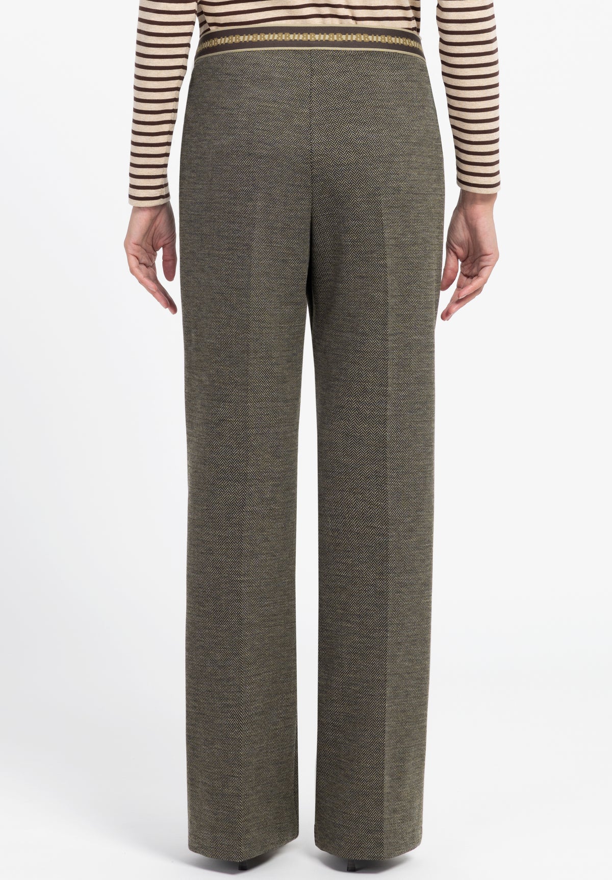 Bianca Parigi Pull-on Trousers Brown Mix