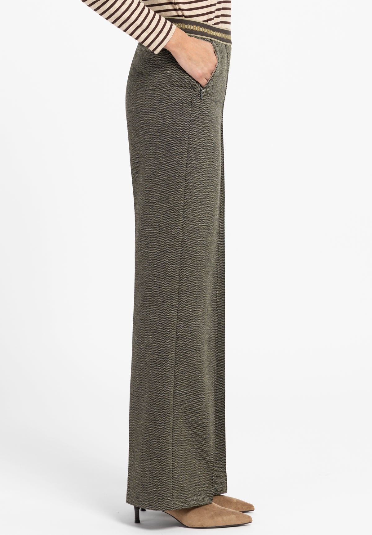 Bianca Parigi Pull-on Trousers Brown Mix