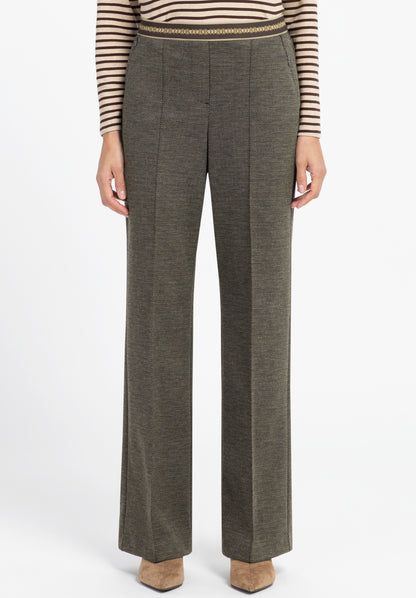 Bianca Parigi Pull-on Trousers Brown Mix