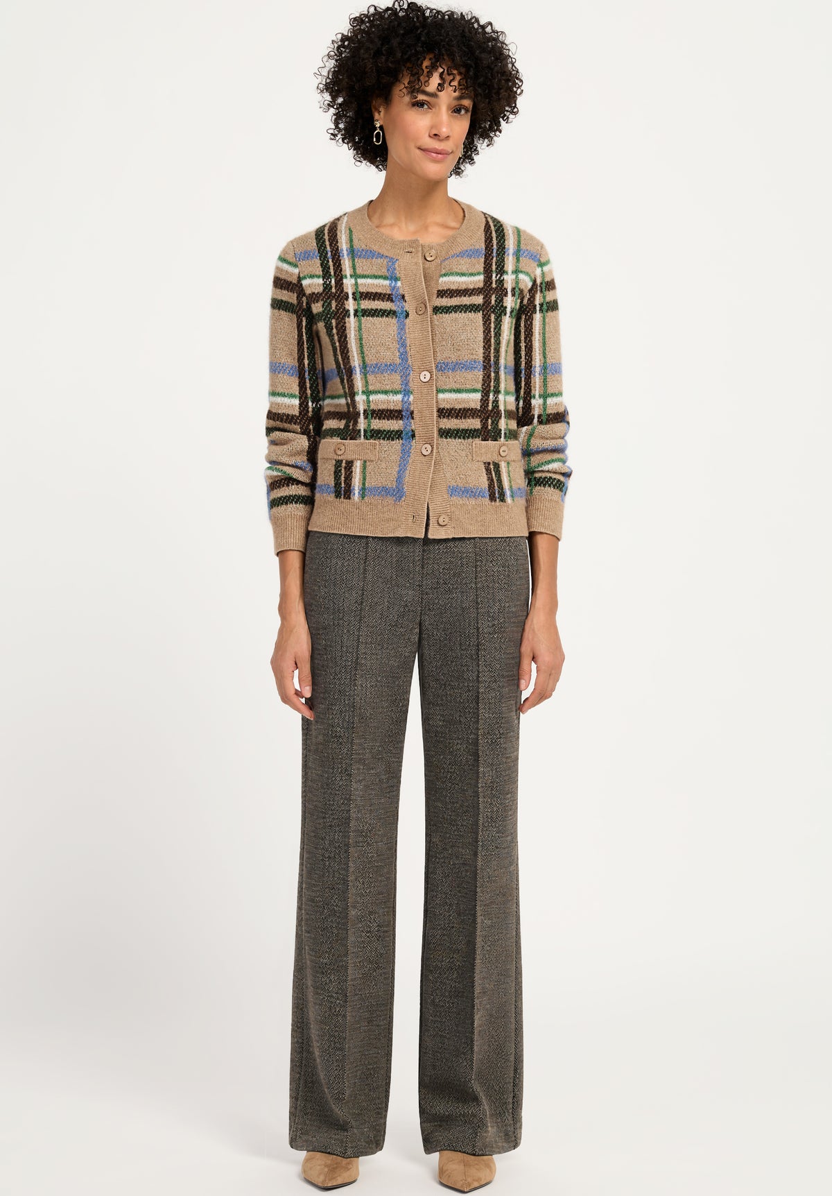 Bianca Parigi Pull-on Trousers Brown Mix