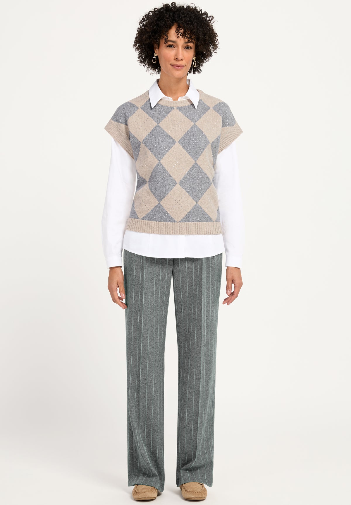 Bianca Parigi Pull-on Trousers Grey Mix