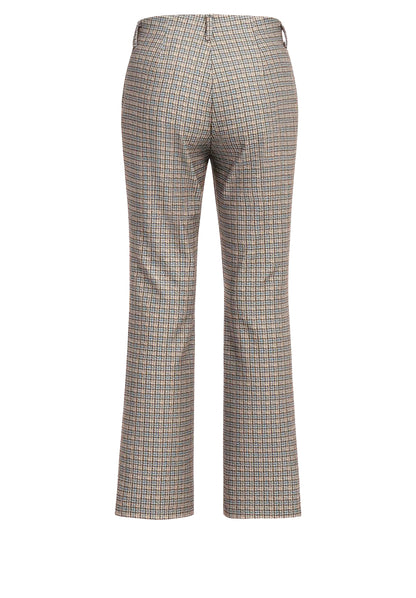 Bianca Siena Checked Pull-on Trousers Grey Mix