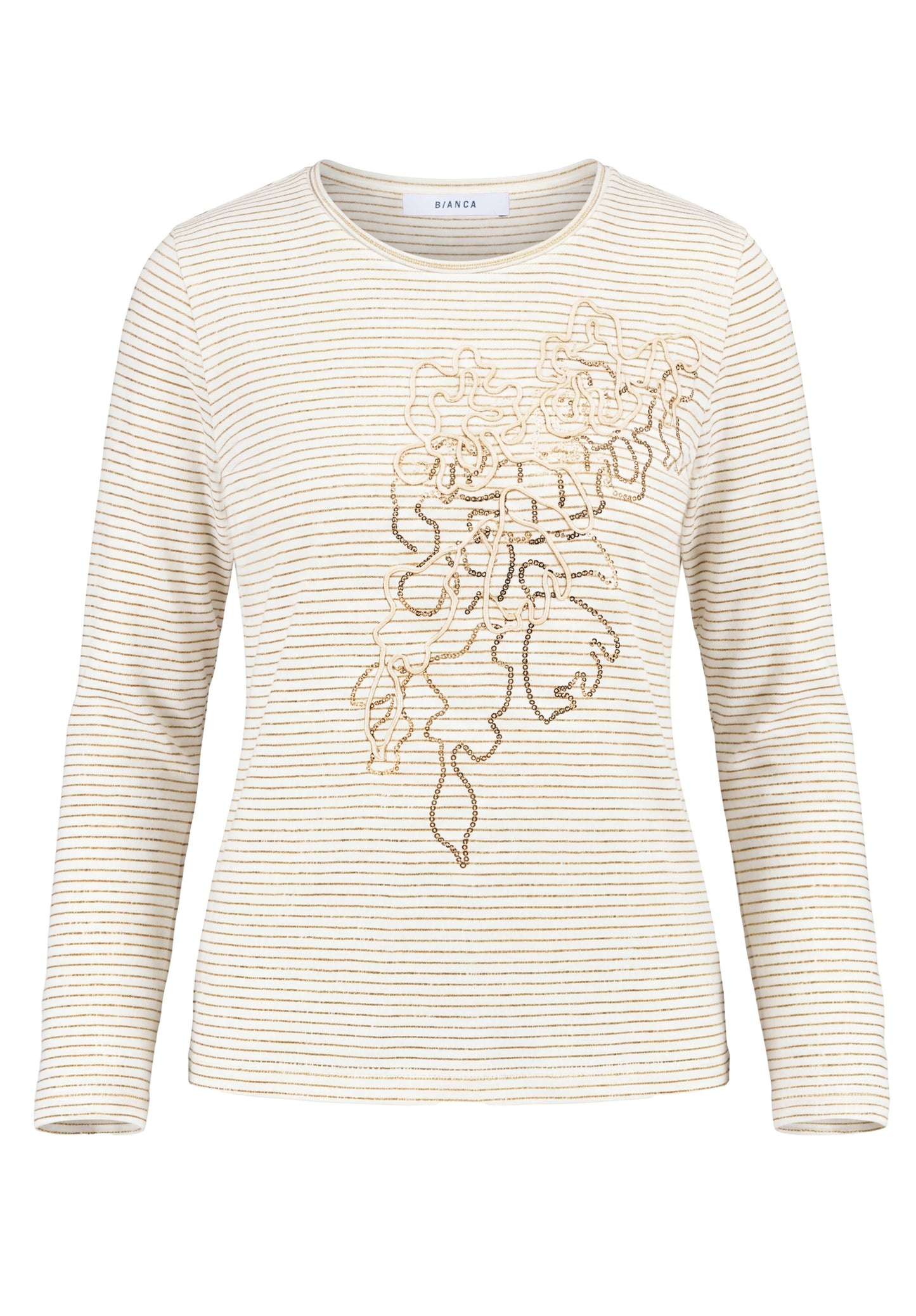 Bianca Dami Stripe Top Creme