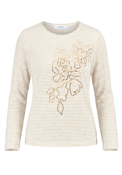 Bianca Dami Stripe Top Creme