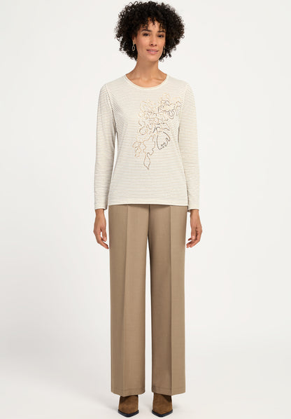 Bianca Dami Stripe Top Creme