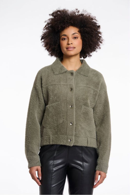 Rino & Pelle Bubbly Boxy Jacket Green Ash