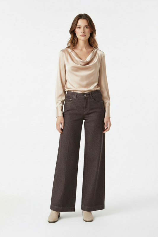 Dream Wide Authentic Brown Rinsed
