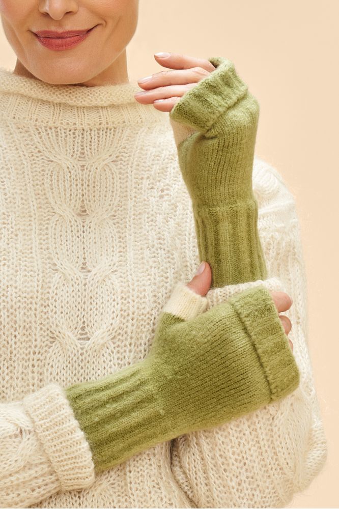 AW24 Powder Cassia Wrist Warmers