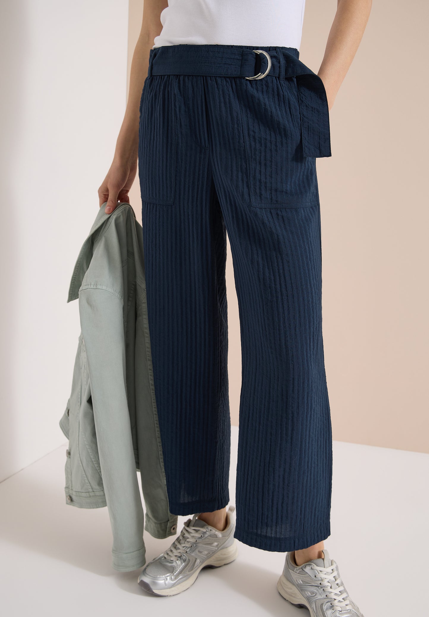 CECIL Neele Summer Weight Trousers Blue