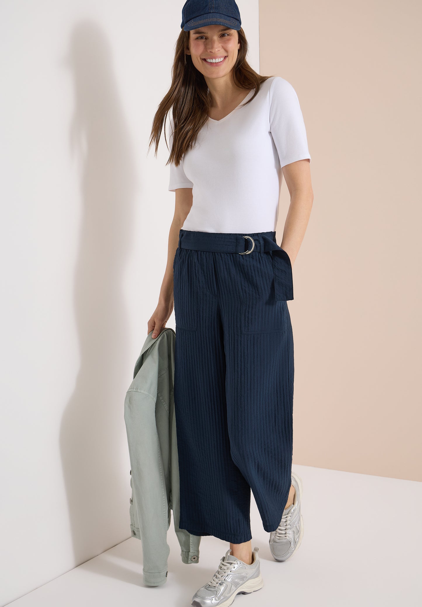 CECIL Neele Summer Weight Trousers Blue