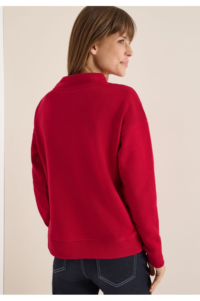 CECIL Beaujolais Red Funnelneck Sweatshirt