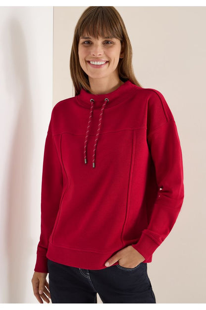 CECIL Beaujolais Red Funnelneck Sweatshirt
