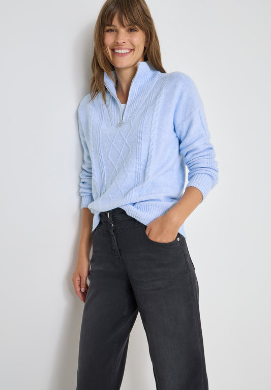 Cecil Troyer With Cable Pullover