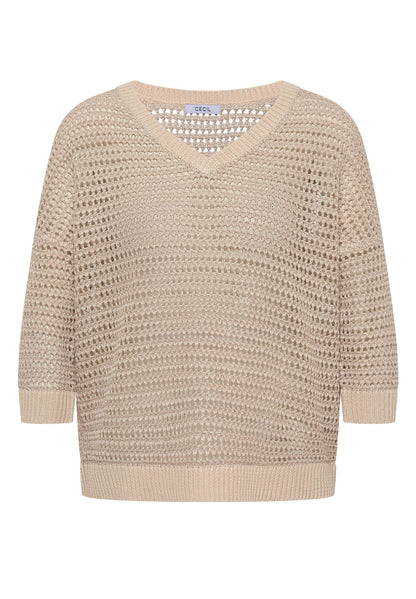 CECIL Loose Knit Sweater Pearl Beige