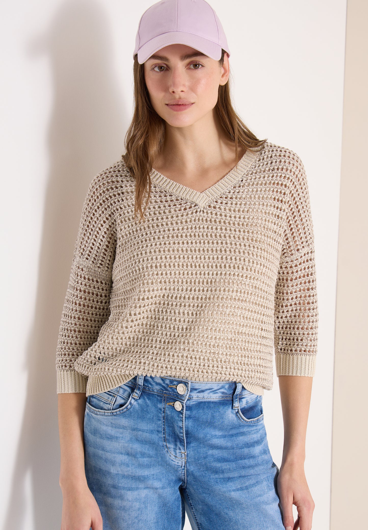 CECIL Loose Knit Sweater Pearl Beige