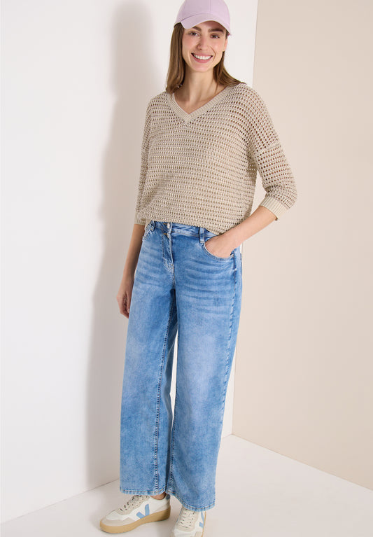 CECIL Loose Knit Sweater Pearl Beige