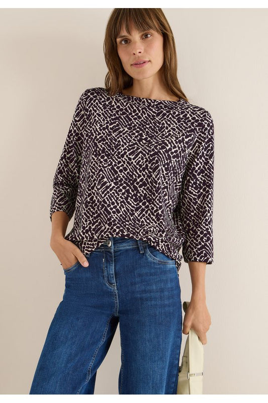 CECIL Red Minimal AOP T-Shirt