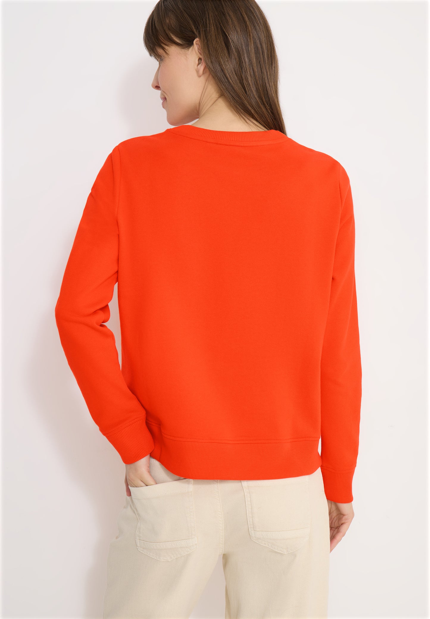 CECIL Sweatshirt Emb. - Cherry Tomato