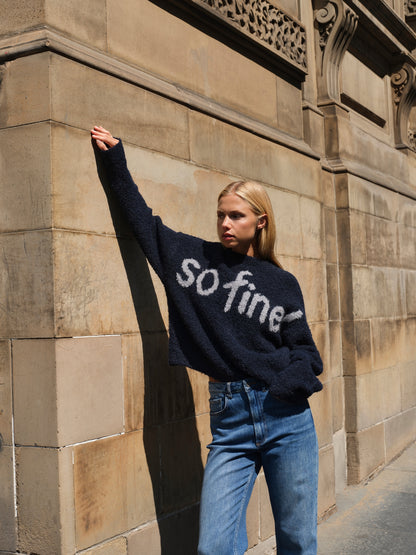 YAYA So Fine Sweater Cat Black Dessin