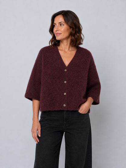 Mos Mosh Thora Lizet Knit Cardigan Port Royale