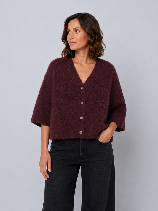 Mos Mosh Thora Lizet Knit Cardigan Port Royale