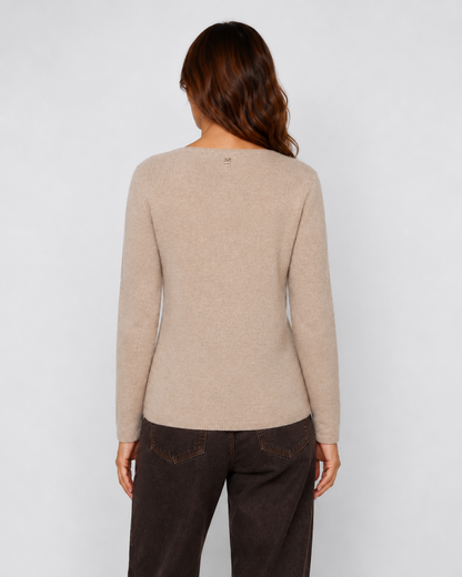 Mos Mosh Mape Sophia V-Neck Knit Doeskin