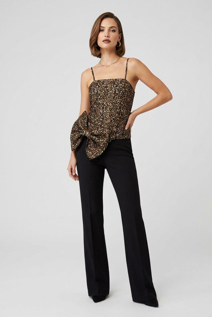 Sister Jane Poise Jacquard Bow Top
