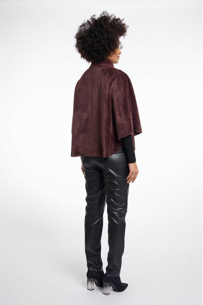 Rino & Pelle Faux Fur Chocolate Dewi Cape