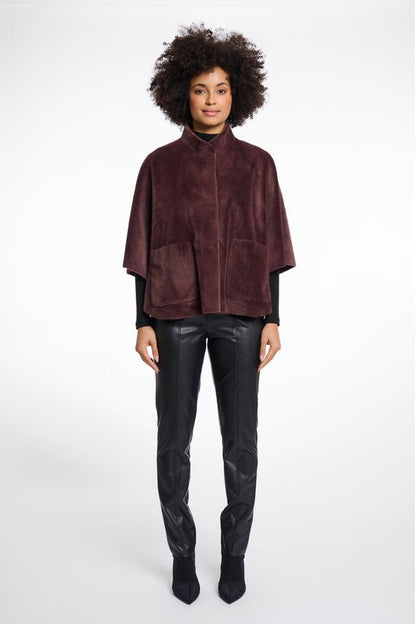 Rino & Pelle Faux Fur Chocolate Dewi Cape