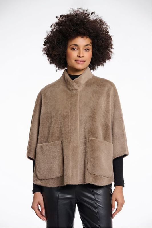 Rino & Pelle Faux Fur Toffee Dewi Cape