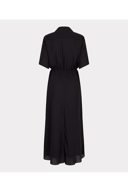Esqualo Black Long Knot Dress