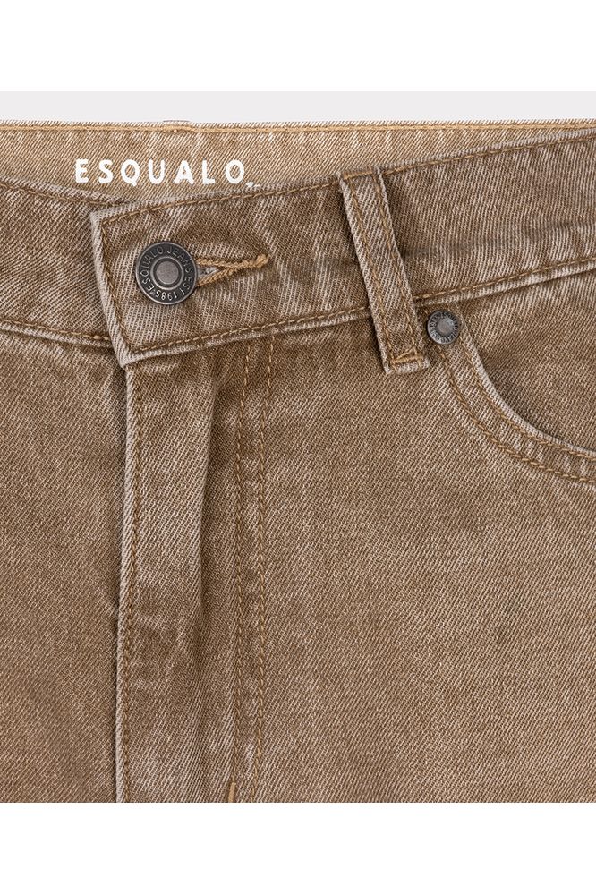 Esqualo Wide Leg Garment Dye Trouser