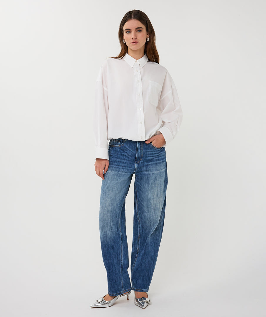Esqualo Poplin Blouse Off White