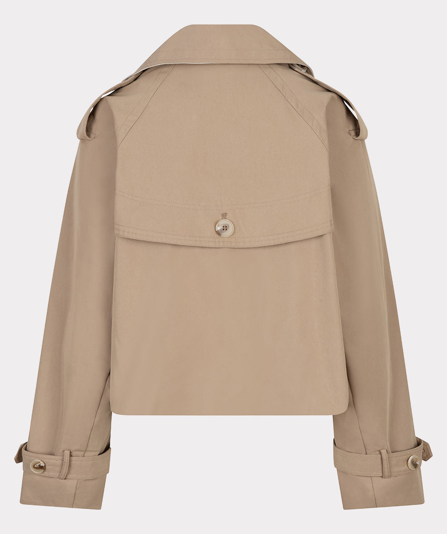 Esqualo Short Balloon Trench Stone