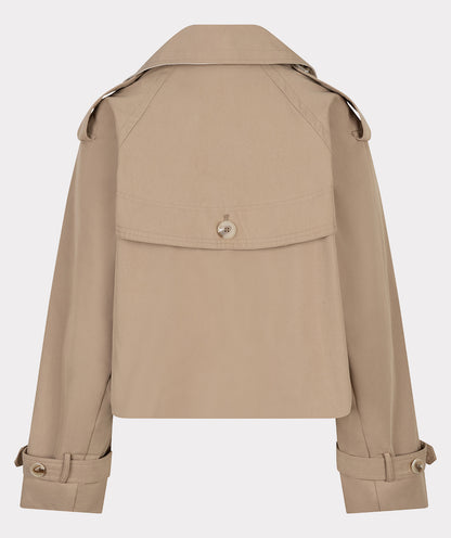 Esqualo Short Balloon Trench Stone