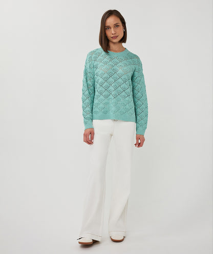 Esqualo Ajour Sweater Mint