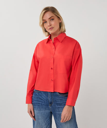 Esqualo Folded Cuff Blouse Chili