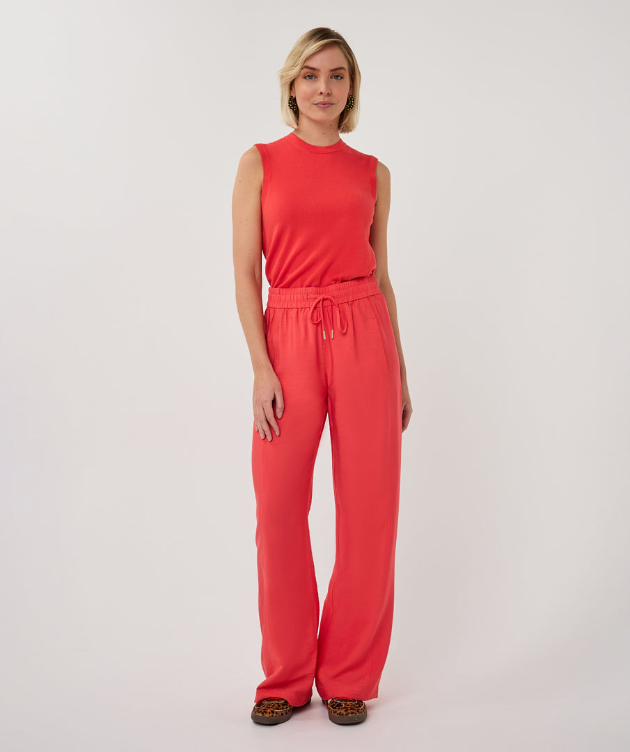 Esqualo Slub Trousers Chili