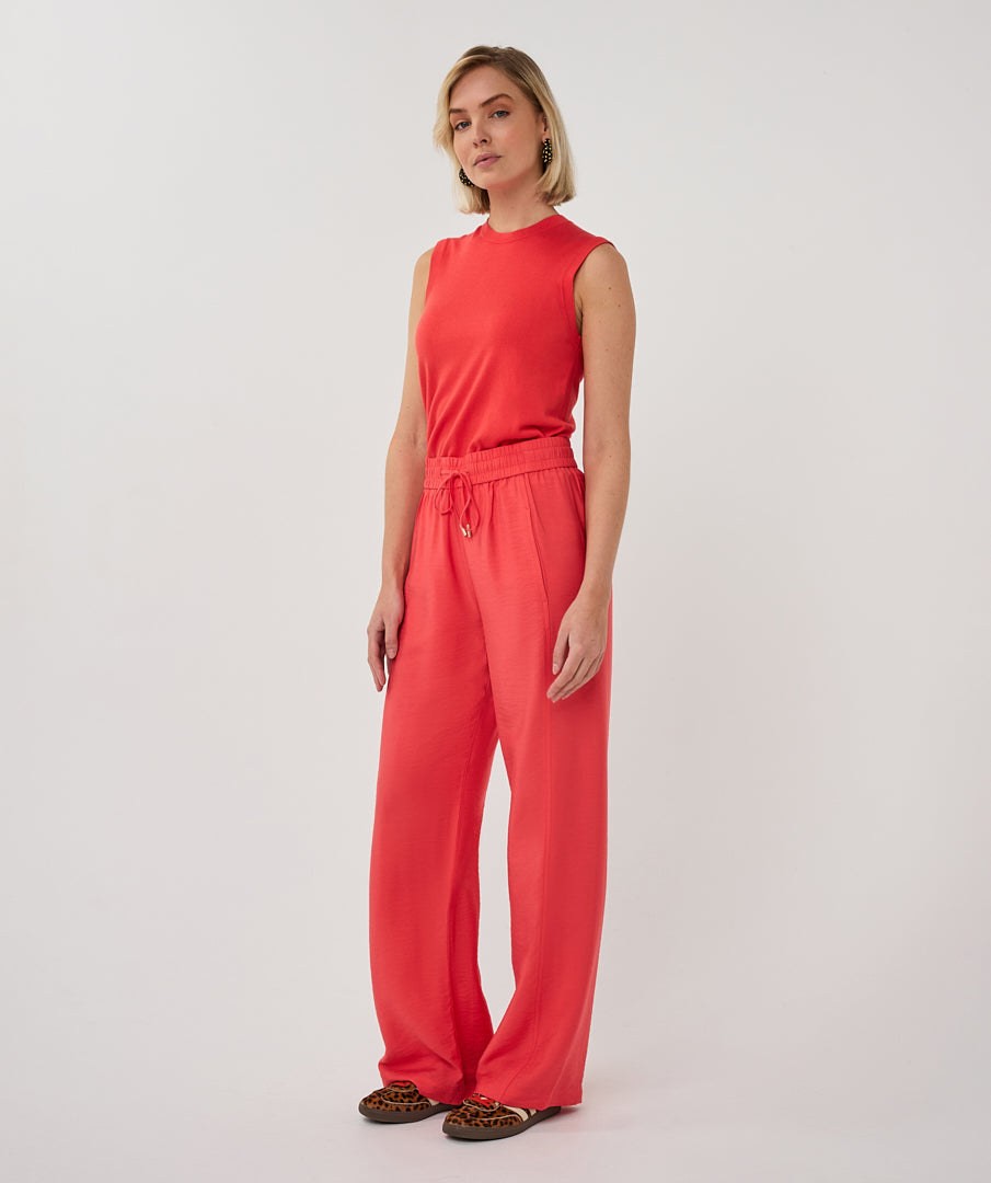 Esqualo Slub Trousers Chili