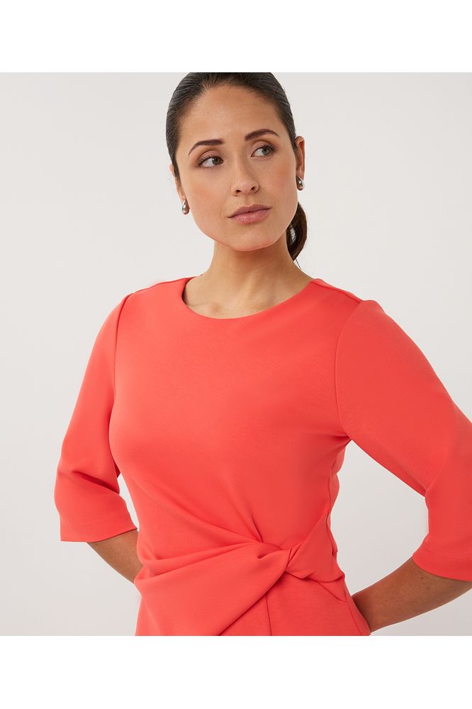 Esqualo SJ Knot Dress Chili
