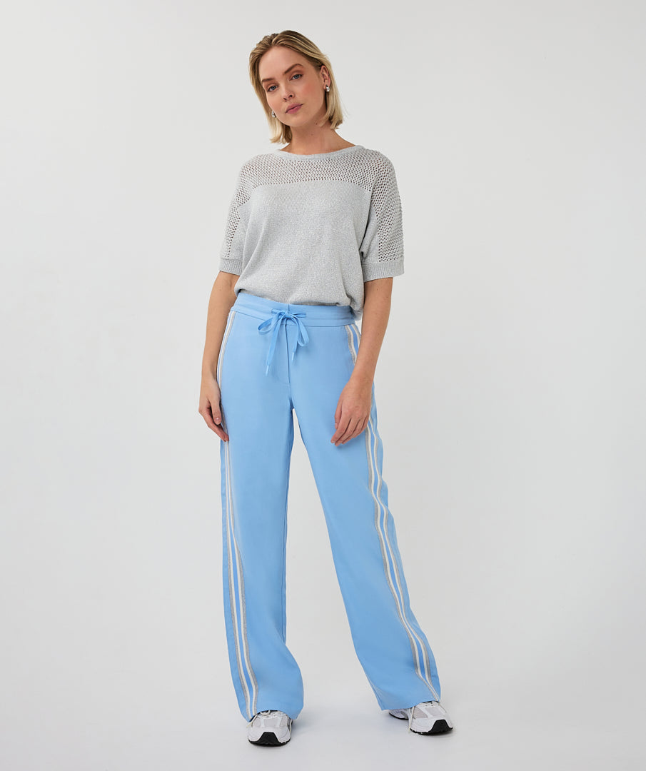 Esqualo Ajour Batwing Sweater Blue