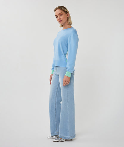 Esqualo Stripe Sweater Blue