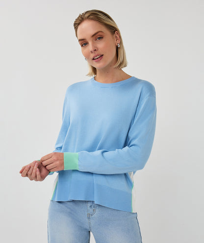 Esqualo Stripe Sweater Blue