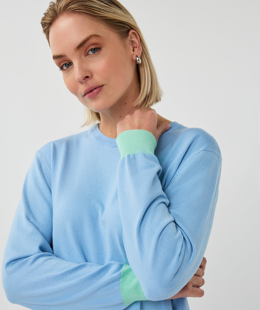 Esqualo Stripe Sweater Blue