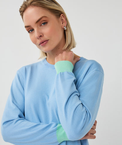 Esqualo Stripe Sweater Blue