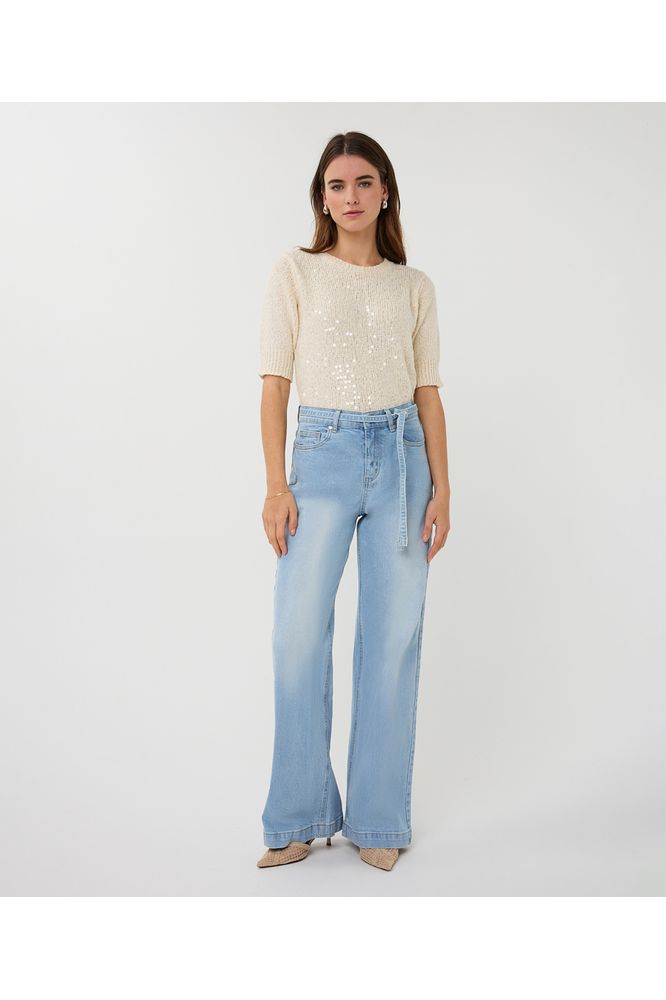 Esqualo Wide Leg Jeans Blue