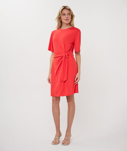 Esqualo Short Bow Dress Red
